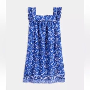 🎉 2 for $20 🎉 Vineyard Vines Girls Dress Blue Floral Cotton in Ocean Reef